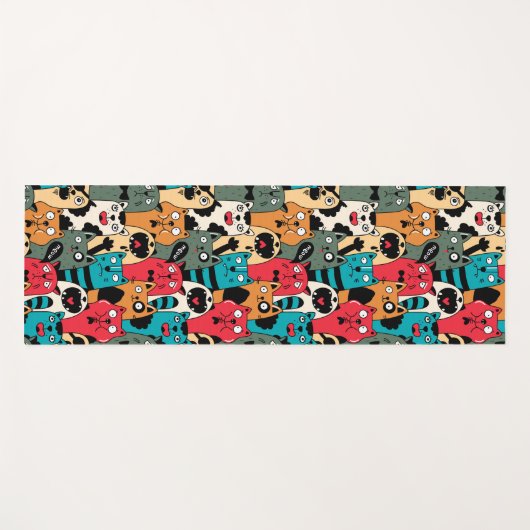 De menigte katten yogamat (Voorkant (horizontaal))