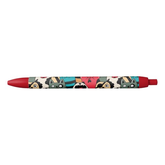 De menigte katten zwarte inkt pen (Voorkant)