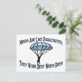 De meningen zijn als Valschermen Briefkaart (Staand voorkant)