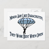 De meningen zijn als Valschermen Briefkaart (Voorkant / Achterkant)