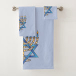 De Menorah Bad Handdoek<br><div class="desc">Een prachtige Menora voor de Chanoeka Holiday Decor.</div>