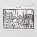 De Menorah verlichten Briefkaart<br><div class="desc">De joodse school lichtt de Menorah (houtsnipper) in een privé Collectie.</div>