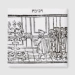 De Menorah verlichten Magneet<br><div class="desc">De joodse school lichtt de Menorah (houtsnipper) in een privé Collectie.</div>