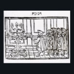 De Menorah verlichten Poster<br><div class="desc">De joodse school lichtt de Menorah (houtsnipper) in een privé Collectie.</div>