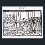 De Menorah verlichten Poster<br><div class="desc">De joodse school lichtt de Menorah (houtsnipper) in een privé Collectie.</div>