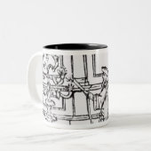 De Menorah verlichten Tweekleurige Koffiemok (Voorkant links)