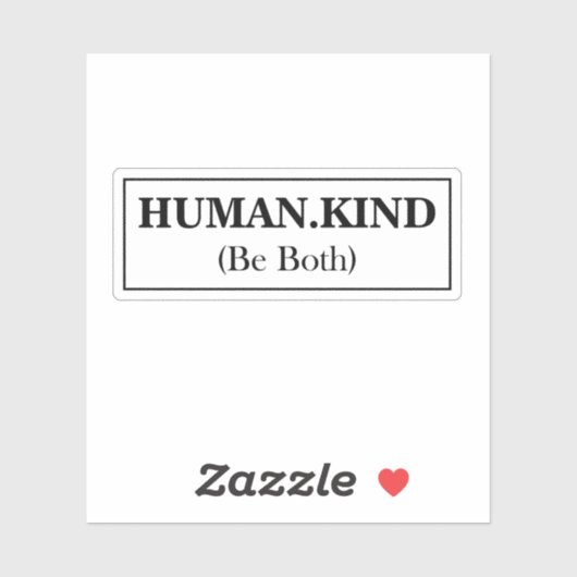 De mens is beide Sticker (Vel)