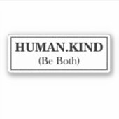 De mens is beide Sticker (Voorkant)