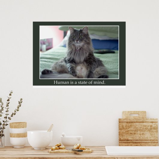 De mens is een gemoedstoestand poster (Keuken)