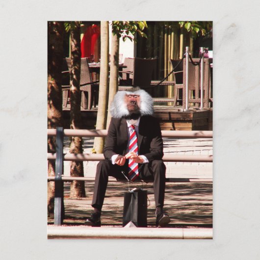 De menselijke aap briefkaart (Voorkant)