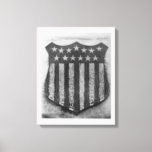 De menselijke Amerikaanse schild in Camp/Fort Cust Canvas Afdruk (Voorkant)