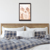 De menselijke anatomie skeletbotten van Leonardo d Canvas Afdruk (Insitu (Slaapkamer))