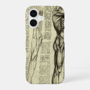 De menselijke anatomie van Leonardo da Vinci Manne iPhone 16 Hoesje
