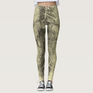 De menselijke anatomie van Leonardo da Vinci, Vrou Leggings
