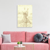 De menselijke anatomie van Leonardo da Vinci: werv Canvas Afdruk (Insitu (Woonkamer))