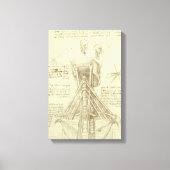 De menselijke anatomie van Leonardo da Vinci: werv Canvas Afdruk (Voorkant)