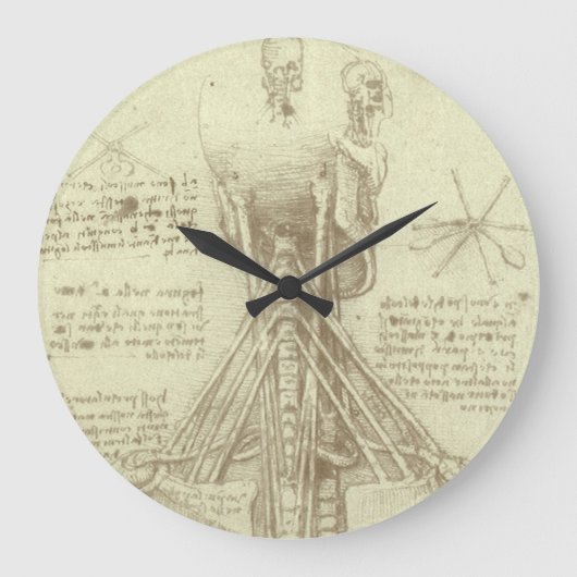 De menselijke anatomie van Leonardo da Vinci: werv Grote Klok (Voorkant)