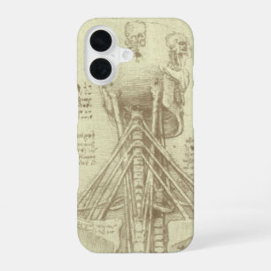 De menselijke anatomie van Leonardo da Vinci: werv iPhone 16 Hoesje