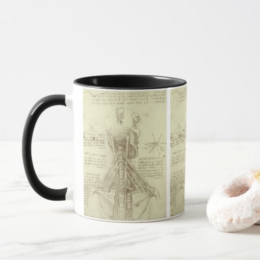 De menselijke anatomie van Leonardo da Vinci: werv Mok (Met donut)