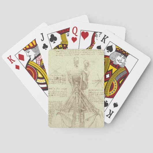 De menselijke anatomie van Leonardo da Vinci: werv Pokerkaarten (Achterkant)