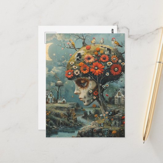 De menselijke boom briefkaart (Voorkant / Achterkant in situ)