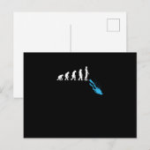 De menselijke Grafische Duiker van het Vrij duiken Feestdagenkaart (Voorkant / Achterkant)