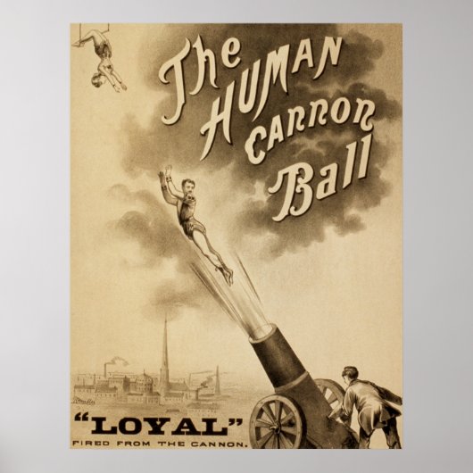 De menselijke kanonbal, Circus Poster (Voorkant)
