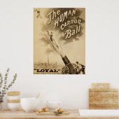 De menselijke kanonbal, Circus Poster (Keuken)