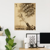 De menselijke kanonbal, Circus Poster (Thuiskantoor)