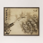 De menselijke kanonbal,  Circus Poster Legpuzzel (Horizontaal)