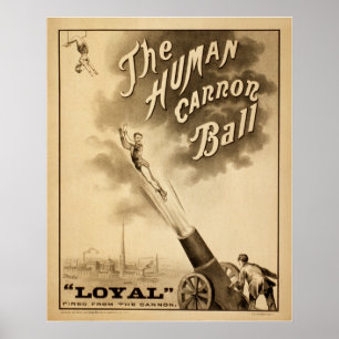 De menselijke kanonbal poster