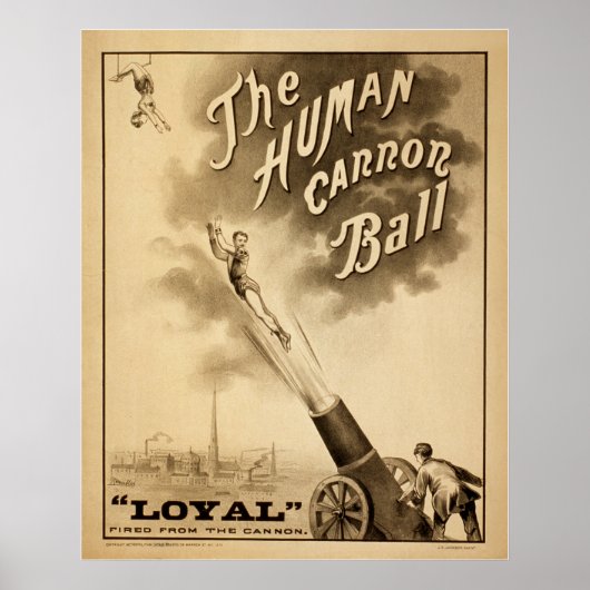 De menselijke kanonbal poster (Voorkant)