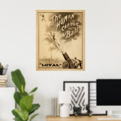 De menselijke kanonbal poster (Thuiskantoor)