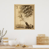 De menselijke kanonbal poster (Keuken)