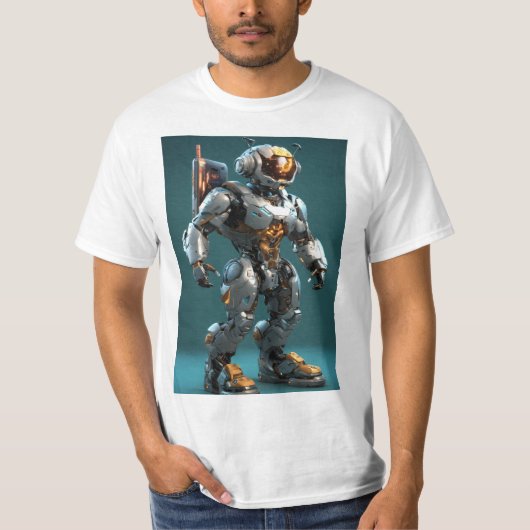 De menselijke robot kunstmatige intelligente t-shirt (Voorkant)