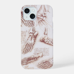 De menselijke voet anatomie botten van Leonardo da iPhone 15 Hoesje