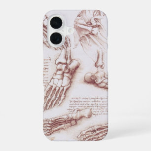 De menselijke voet anatomie botten van Leonardo da iPhone 16 Hoesje