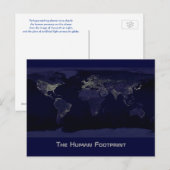 De menselijke voetafdruk briefkaart (Voorkant / Achterkant)