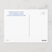 De menselijke voetafdruk briefkaart (Achterkant)