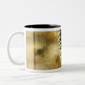 De menselijke wervelkolom tweekleurige koffiemok (Links)