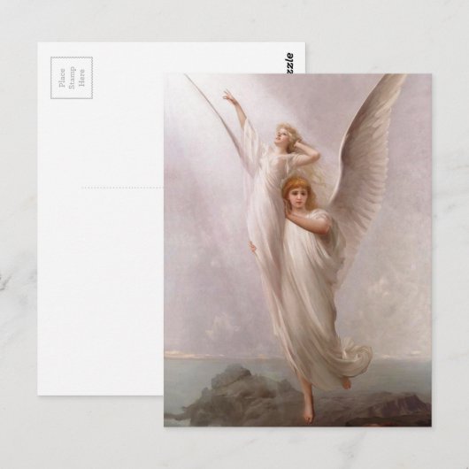 De menselijke ziel (engel / engelen) briefkaart (Voorkant / Achterkant)