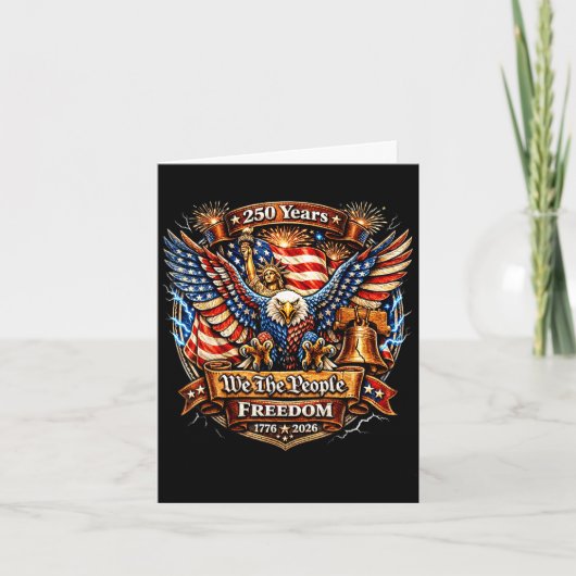 De mensen 250e verjaardag Amerikaanse patriottisch Kaart (Voorkant)