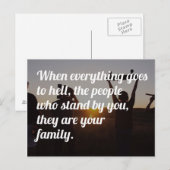 De mensen die achter je staan citeren briefkaart (Voorkant / Achterkant)