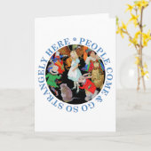 De mensen komen en gaan zo vreemd hier! kaart (Gele Bloem)