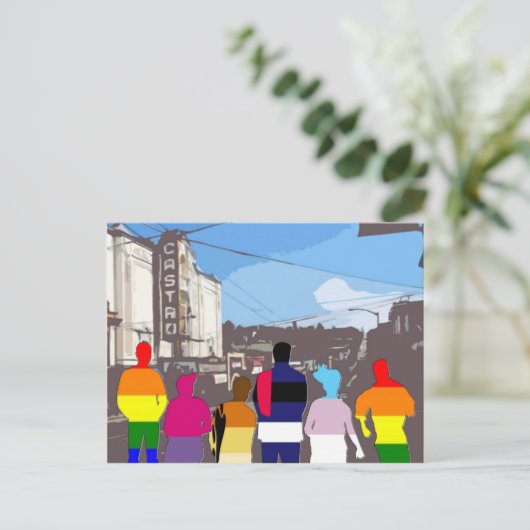 De mensen met de GLBT-Pride in Castro #2 Briefkaart (Staand voorkant)