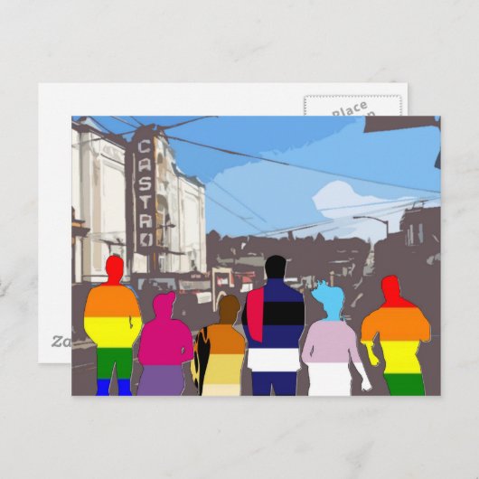 De mensen met de GLBT-Pride in Castro #2 Briefkaart (Voorkant / Achterkant)