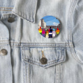 De mensen met de GLBT-Pride in Castro #2 Ronde Button 5,7 Cm (In situ)