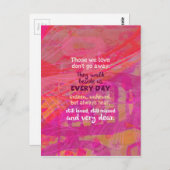 De mensen van wie we houden gaan niet weg briefkaart (Voorkant / Achterkant)