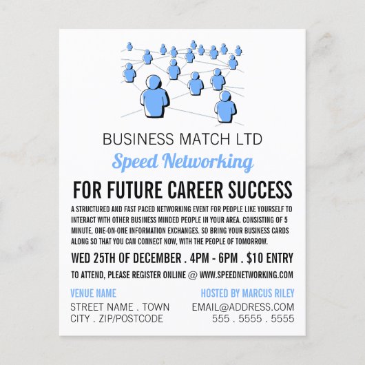 De mensen verbinden, de Gebeurtenis van het Voorzi Flyer (Voorkant)