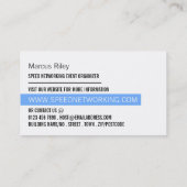 De mensen verbinden, de Organisator van de Gebeurt Visitekaartje (Achterkant)